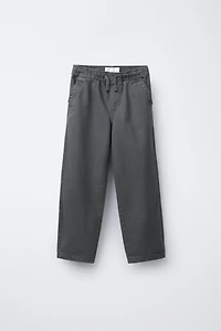 FLOWY PANTS WITH ELASTIC TRIM