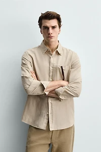 CHEMISE REGULAR FIT LIN-COTON