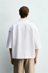 CHEMISE COUPE BOXY À POCHE