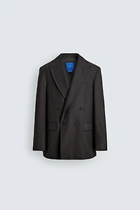 DOUBLE BREASTED WOOL SUIT BLAZER AARON LEVINE X ZARA