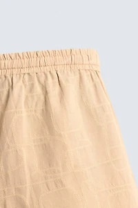 EMBROIDERED JACQUARD RELAXED FIT SHORTS