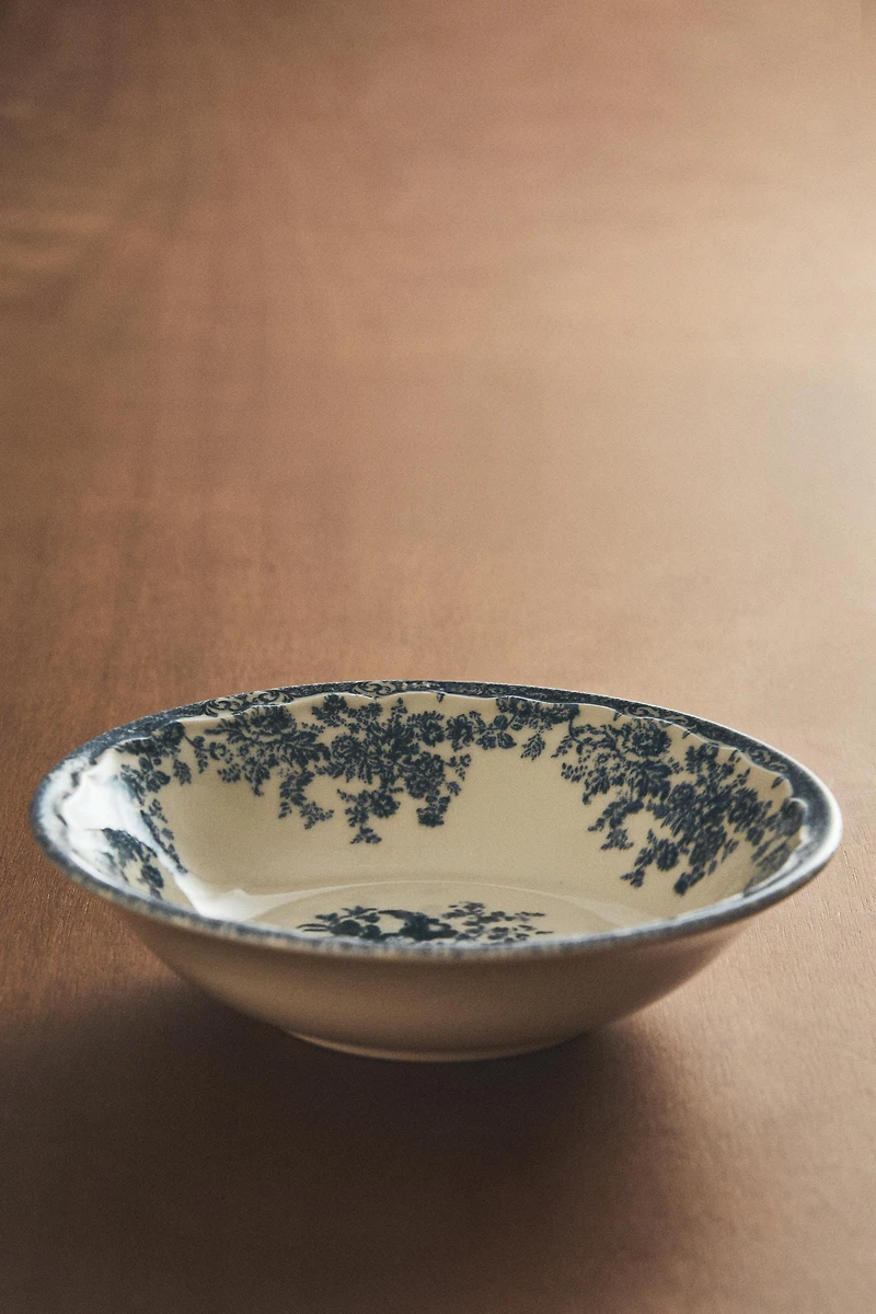 FLORAL EARTHENWARE BOWL