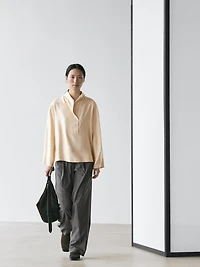 Flowing blouse with bib detail