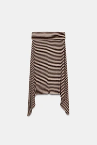 ASYMMETRIC STRIPED SKIRT