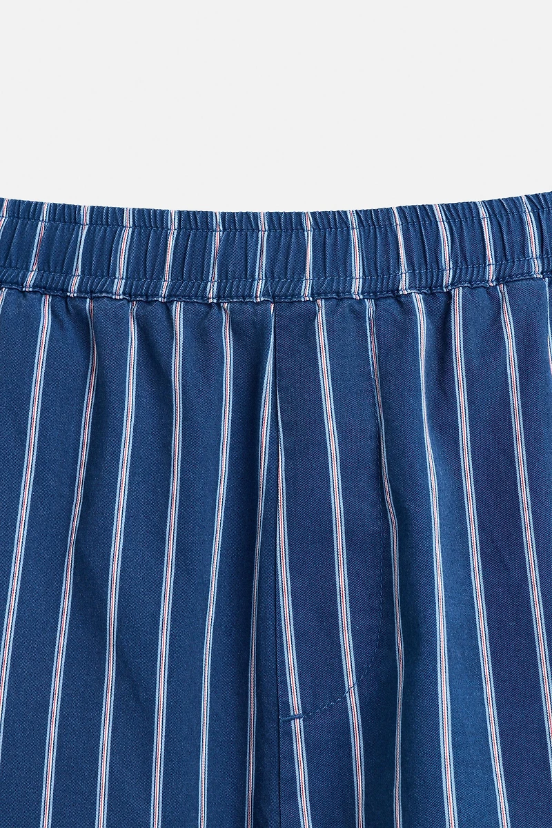 STRIPED RELAXED FIT PANTS