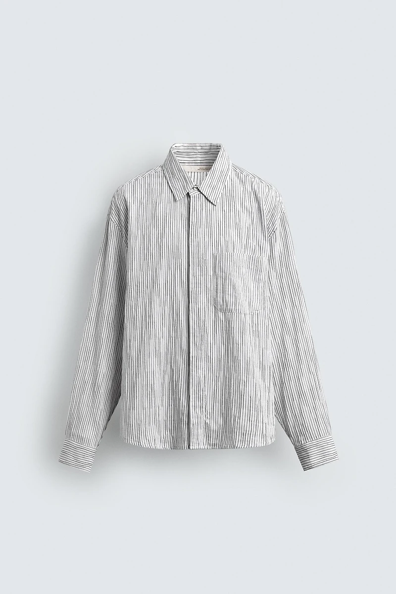 IRREGULAR STRIPED JACQUARD SHIRT
