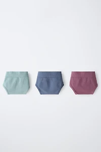 8-14 ANS / LOT DE TROIS CULOTTES SANS COUTURES
