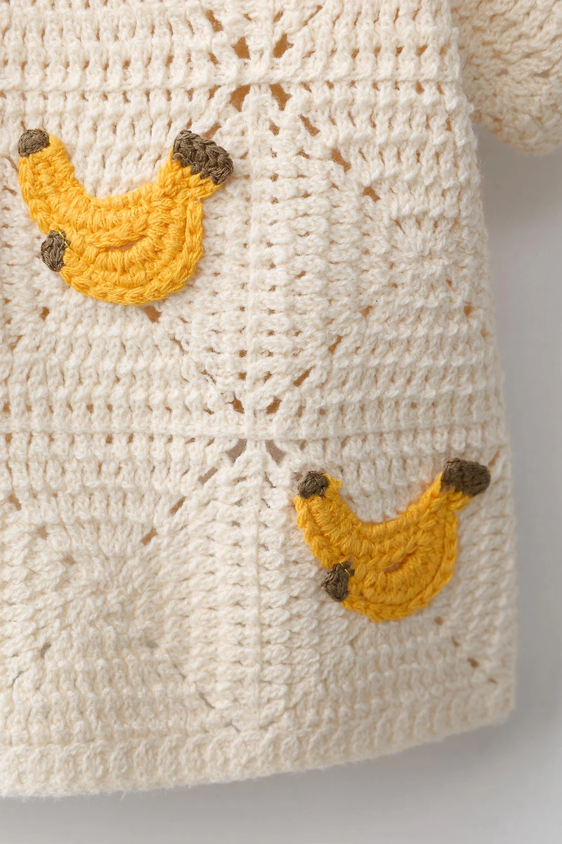CROCHET KNIT BANANA SHIRT