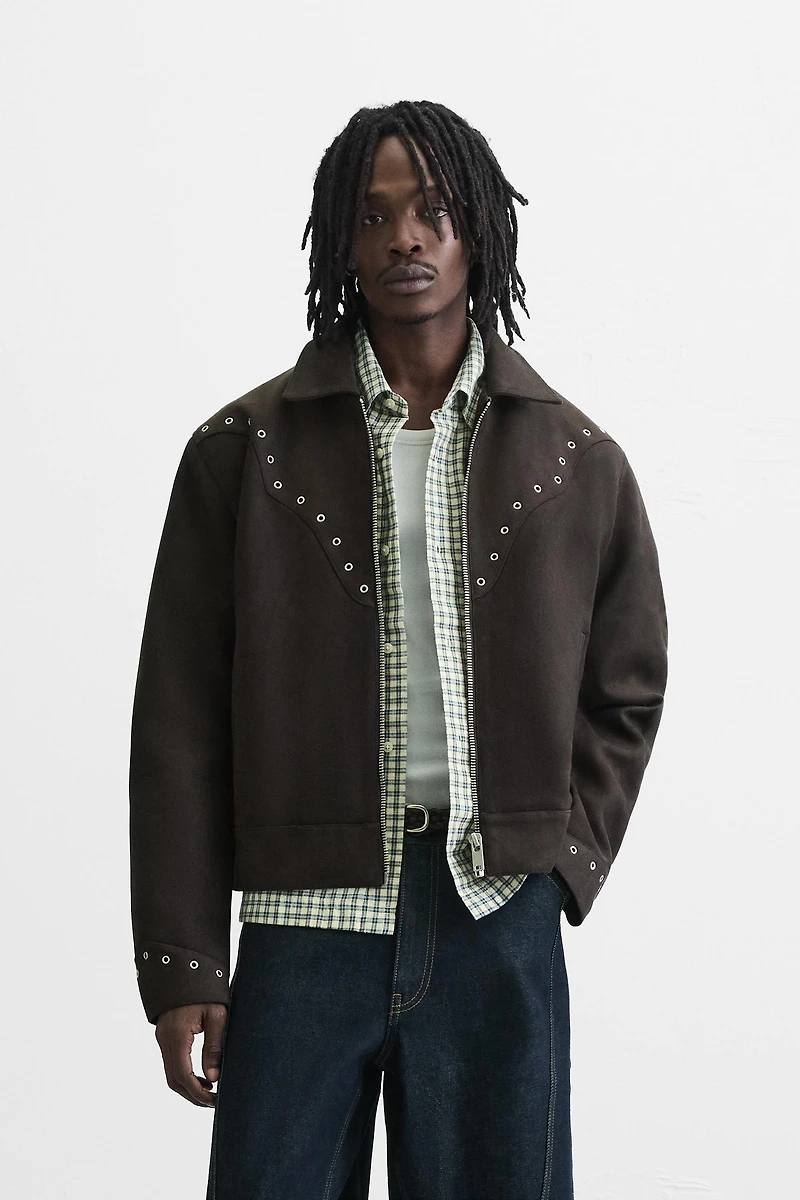 FAUX SUEDE JACKET