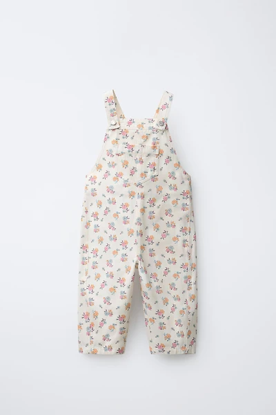 LONG FLORAL OVERALLS