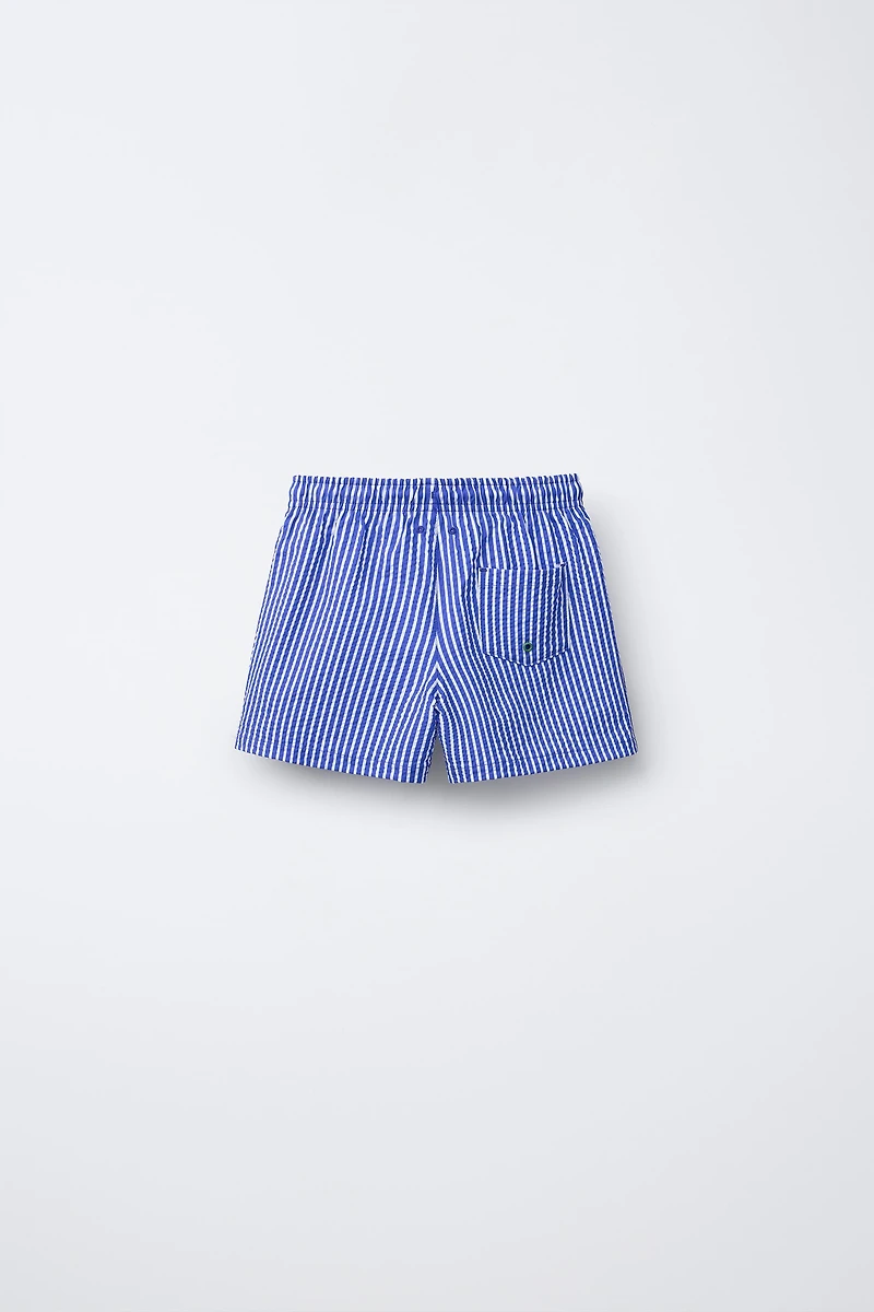 6-14 YEARS/ SEERSUCKER SWIM SHORTS