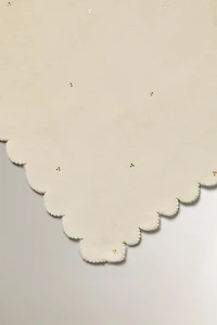 CHILDREN'S FLEECE BLANKET WITH SHINY EMBROIDERY