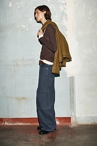 TRF BAGGY BALLOON JEANS WITH POCKETS