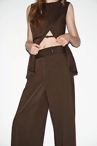 BELTED WRAP VEST
