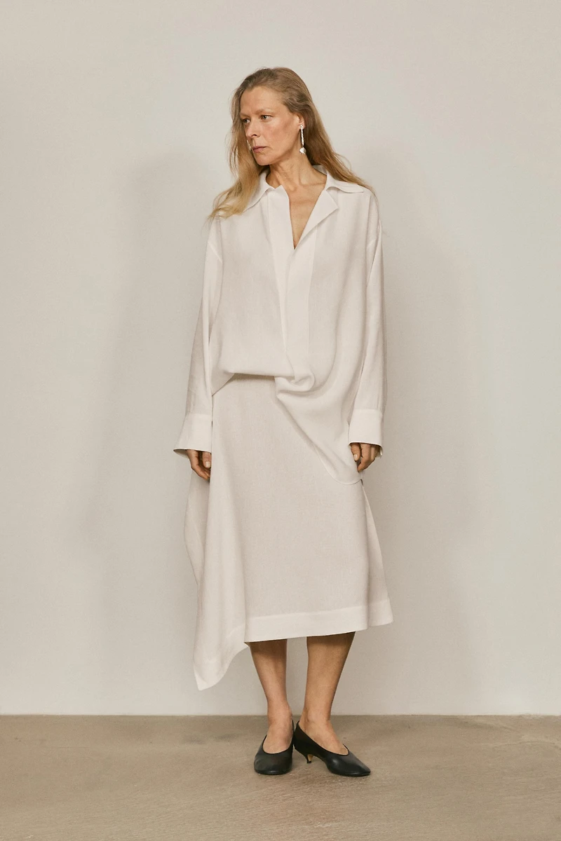 Flowing midi pareo skirt