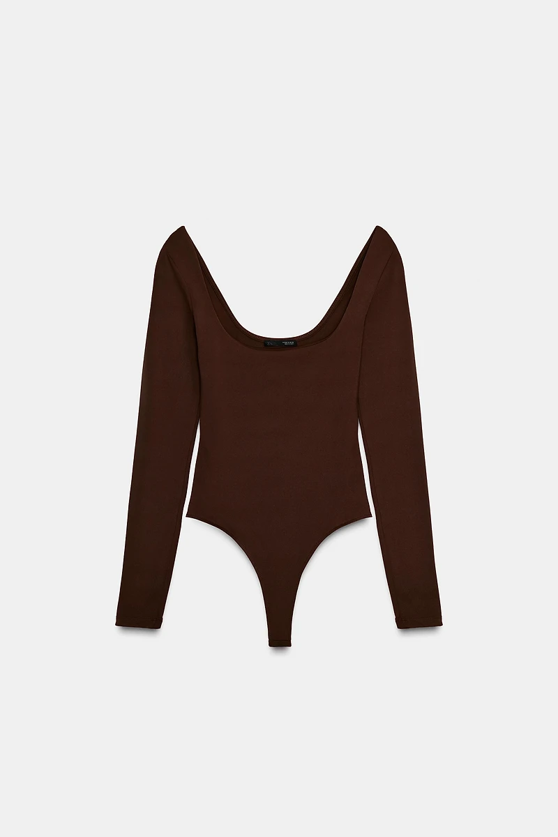 BODY EN POLYAMIDE À ENCOLURE CARRÉE