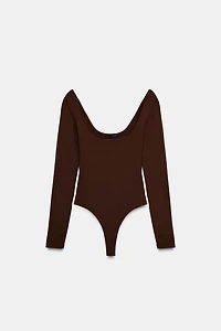 BODY EN POLYAMIDE À ENCOLURE CARRÉE