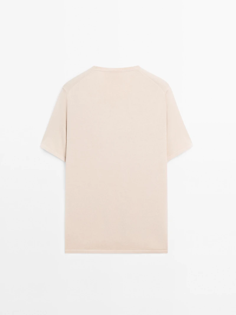 T-shirt en maille de coton mélangé
