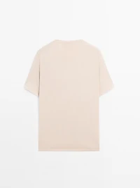 T-shirt en maille de coton mélangé