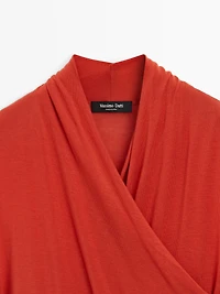 Top drapé cache-cœur