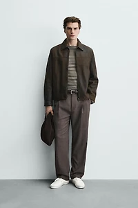 VINTAGE EFFECT LEATHER JACKET