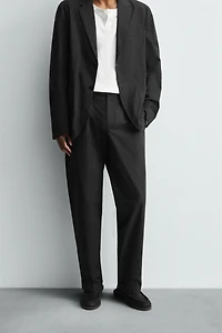 PANTALON DE COSTUME EN POPELINE