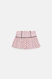 EMBROIDERED SKORT