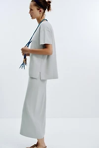 TOP OVERSIZE EN MAILLE UNIE