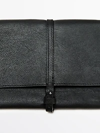 Pochette de voyage en cuir nappa