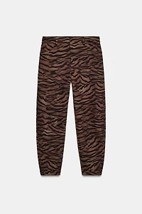 PANTALON BARREL IMPRIMÉ ANIMAL