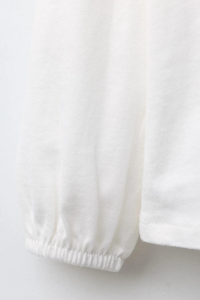 T-SHIRT COL CLAUDINE BRODÉ