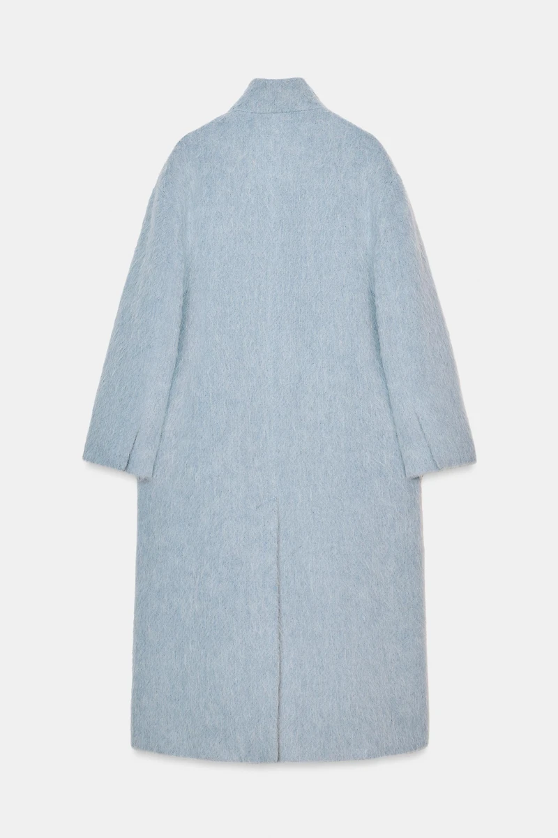 STRAIGHT COAT WITH MANTECO WOOL ZW COLLECTION