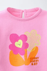 FLORAL PRINT SWEATSHIRT