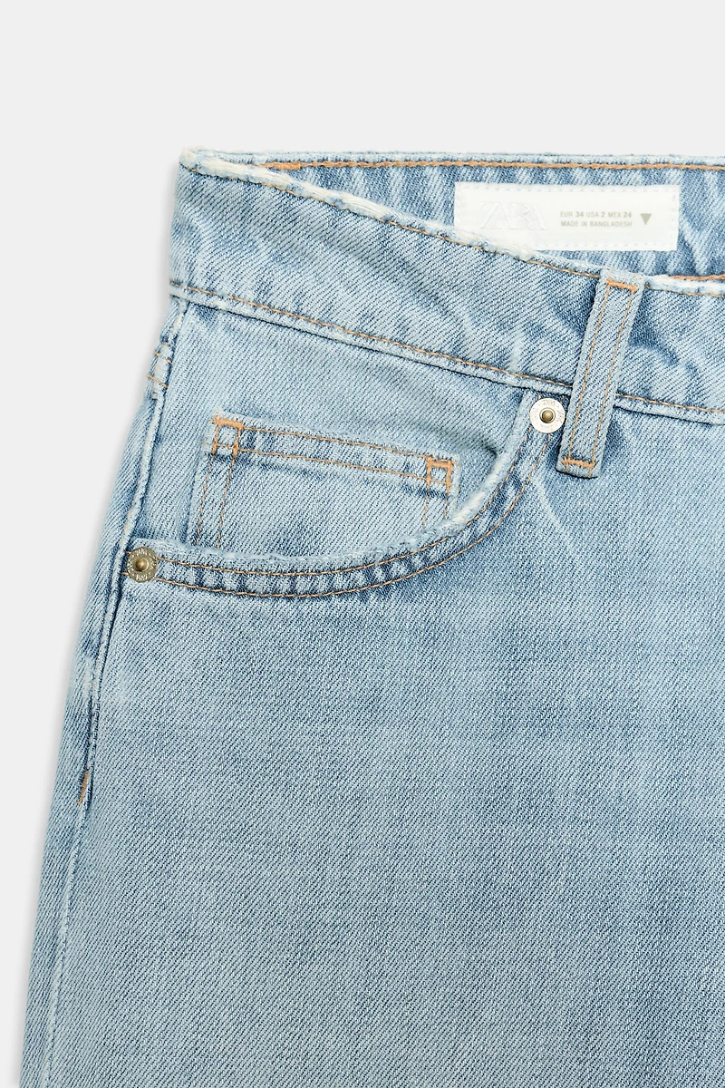 TRF LOW RISE WIDE LEG JEANS
