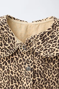 ANIMAL PRINT TWILL DRESS