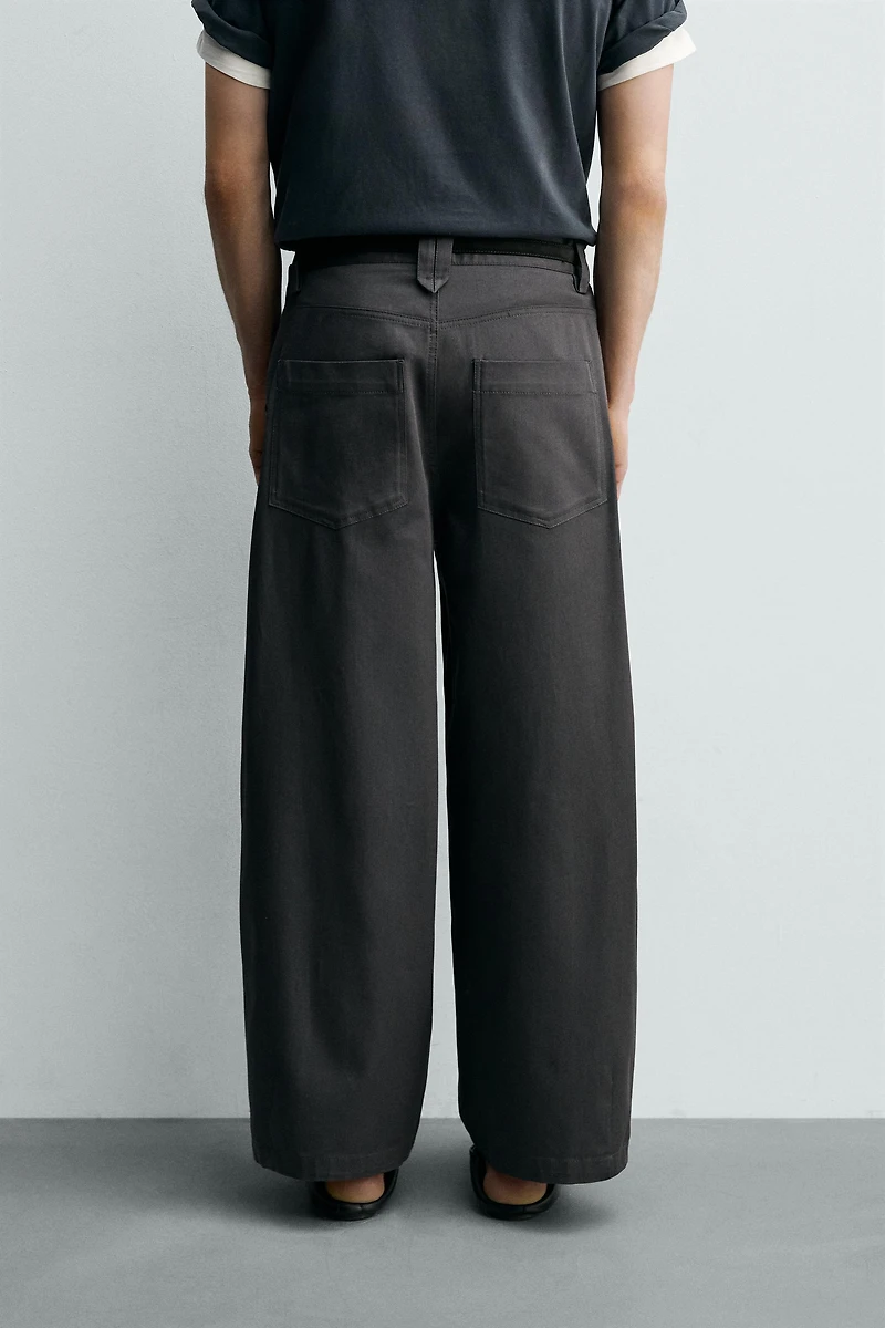 CROPPED WIDE FIT PANTS
