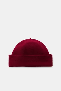 100% WOOL BEANIE WITH CUFF