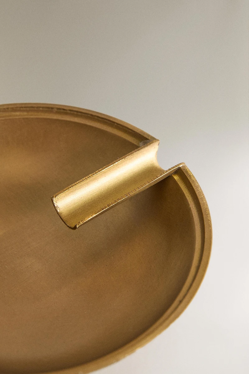LACQUERED BRASS ASHTRAY