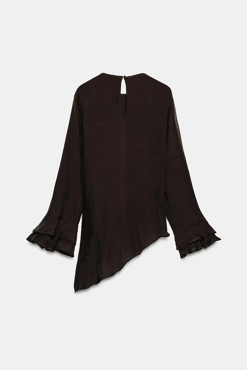 ASYMMETRIC RUFFLED TOP