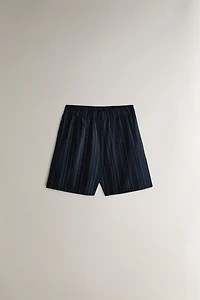 STRIPED COTTON SHORTS