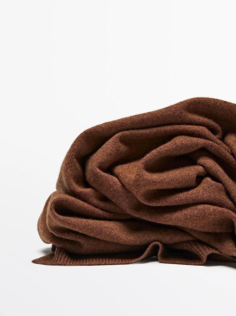 Écharpe fine en laine mélangée