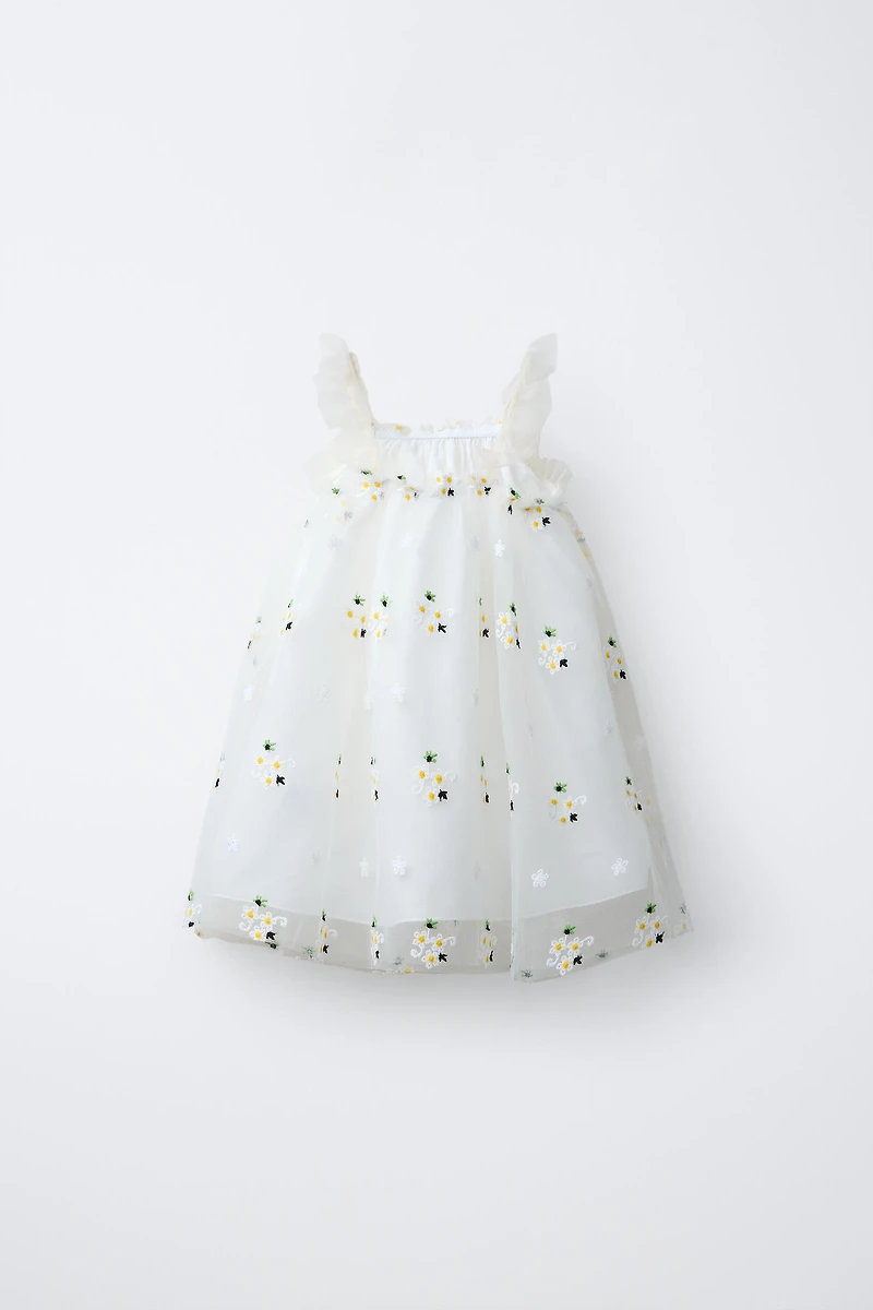 FLORAL TULLE DRESS