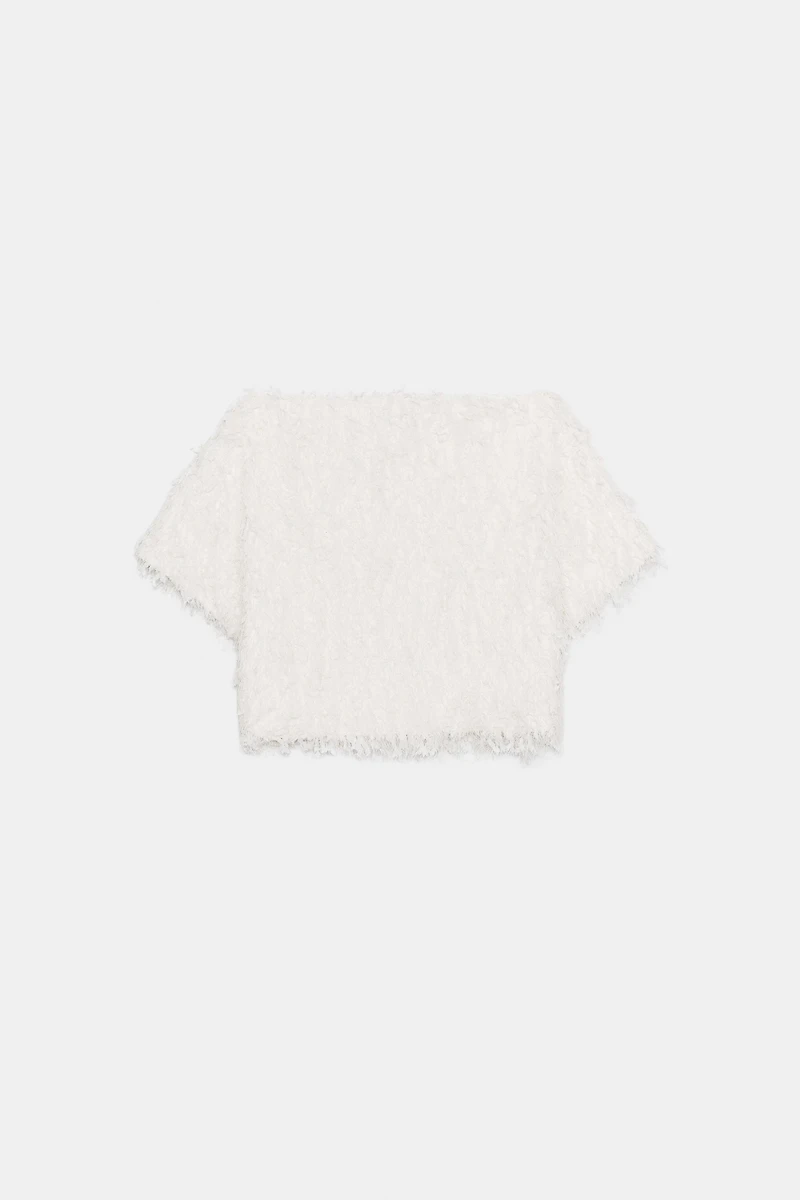 FRINGED KNIT TOP