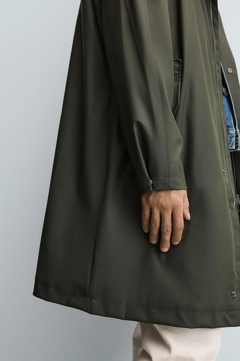 PARKA EFFET GOMME CAPUCHE