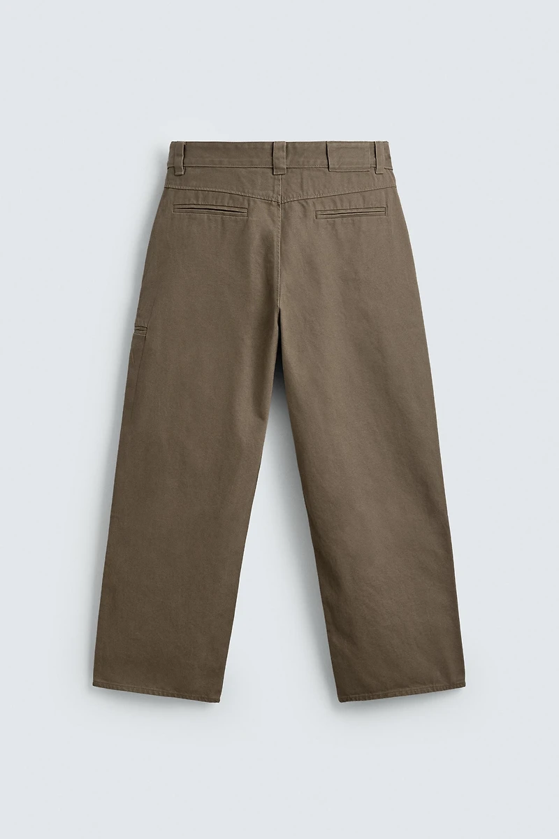 PLEATED BAGGY FIT CHINO PANTS
