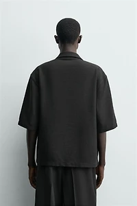 BOXY FIT TEXTURED SHIRT