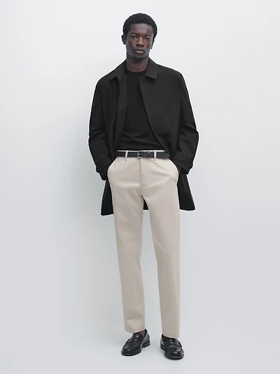 Pantalon slim coton mélangé