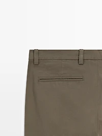 Slim fit textured trousers