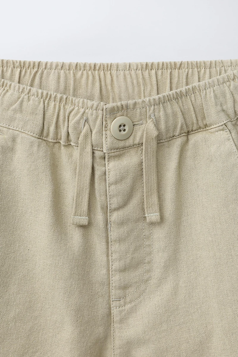LINEN AND COTTON SHORTS