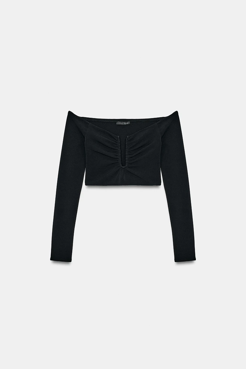 LONG SLEEVE CROPPED TOP